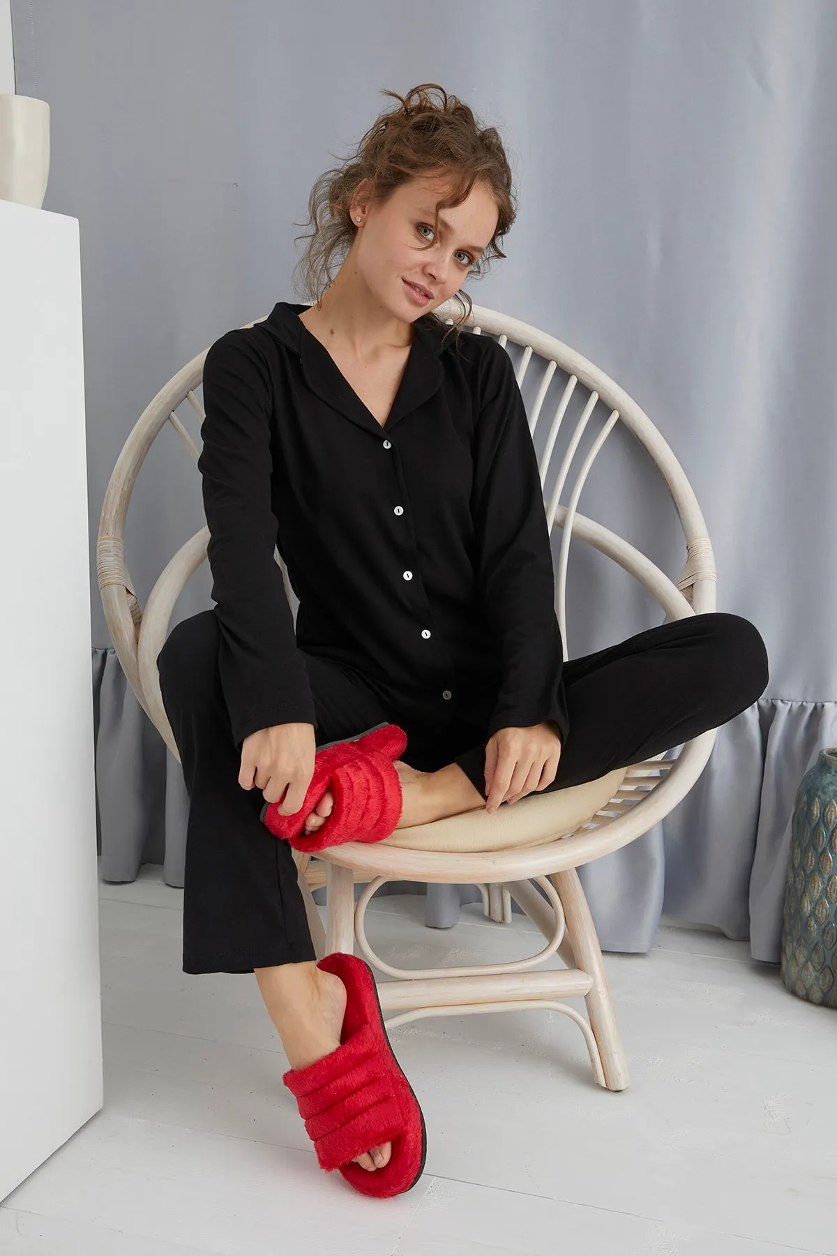 STRAWBERRY  Pyjama-Set mit Knöpfen