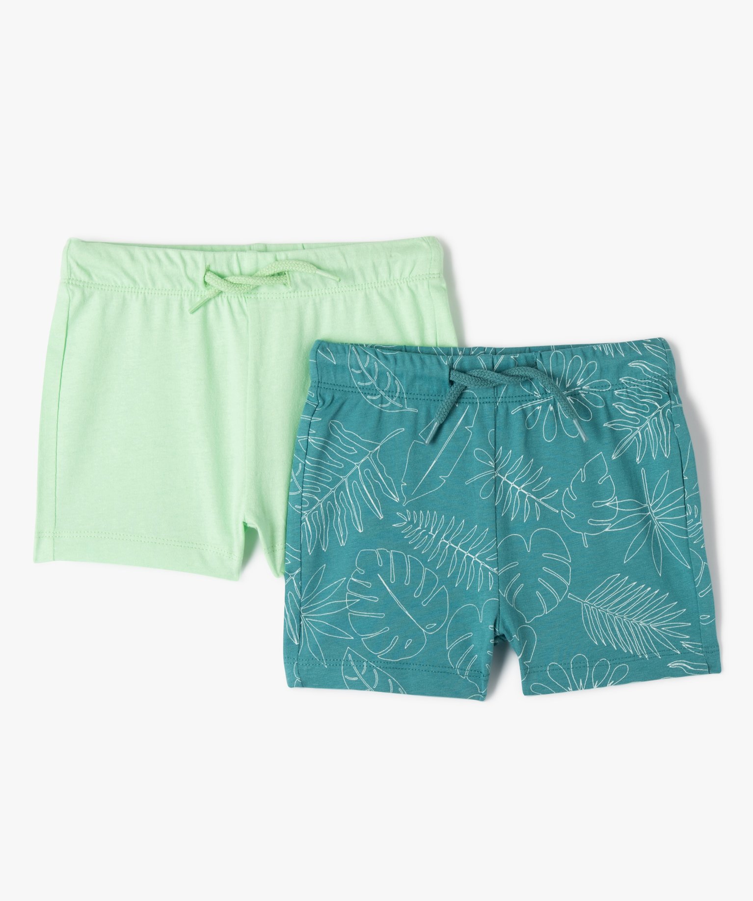 Short bébé Garçon en jersey à taille élastiquée (lot d... vert | GEMO