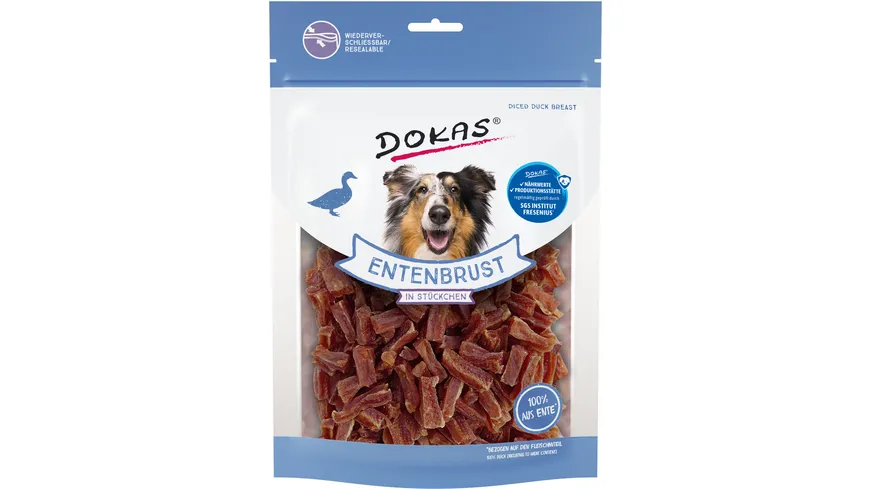 Dokas Hunde Snack Entenbrust in Stückchen 200 g