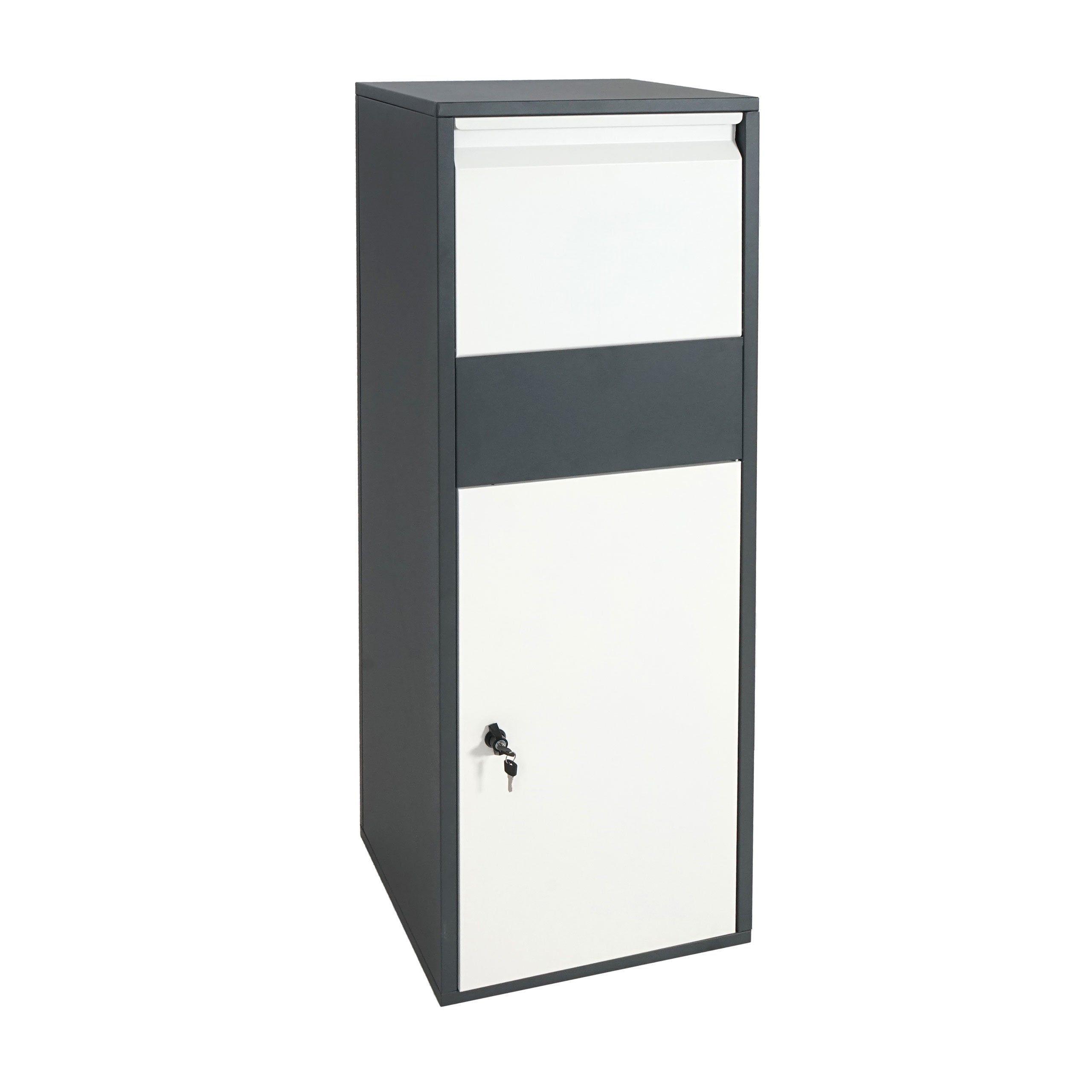 MCW Standbriefkasten MCW-G80-P (1-St), Am Boden fixierbar, Leichte Paketentnahme, Gewicht (ca): 24 kg
