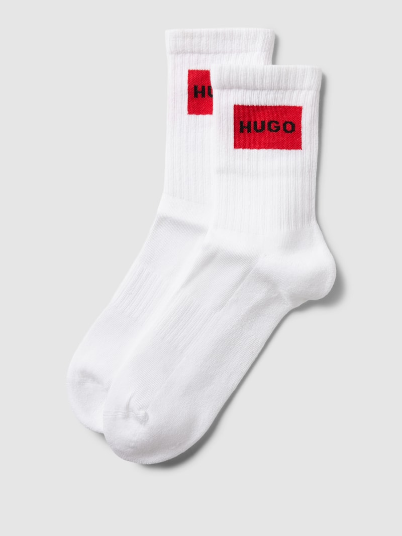 Socken mit Label-Detail im 2er-Pack in weiß