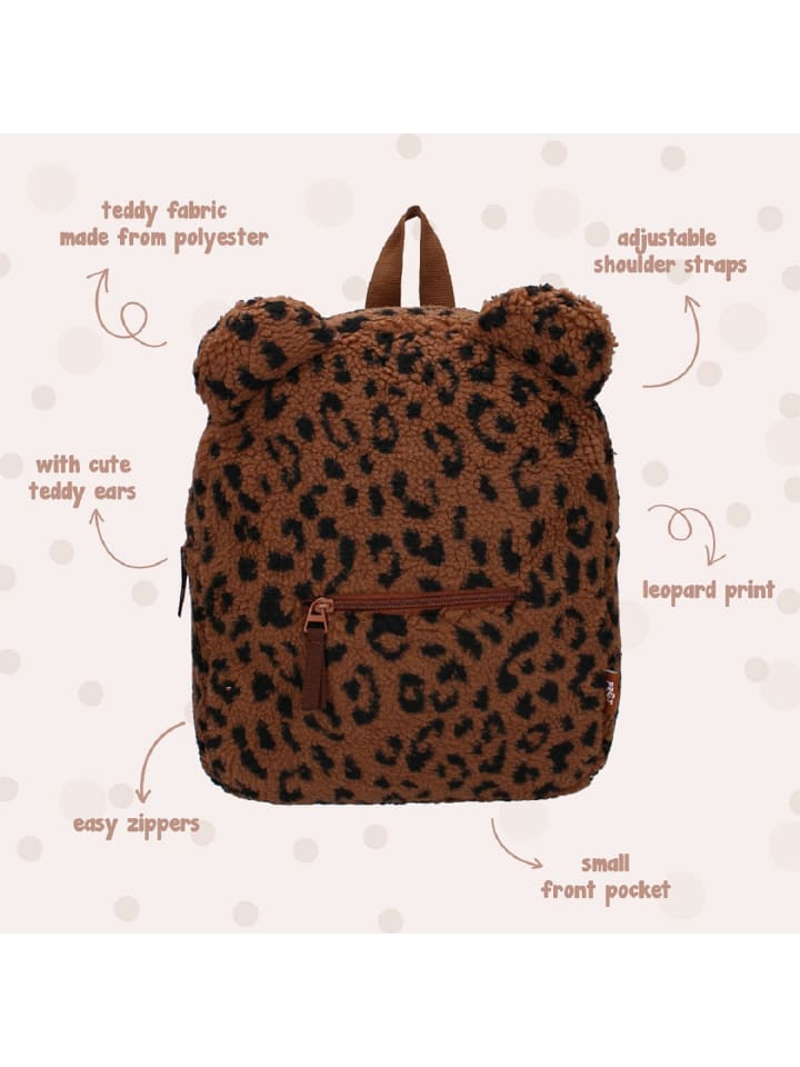 COFI 1453 Prêt Rucksack Buddies For Life Flauschiger Kinder-Rucksack in Braun günstig kaufen 31 cm