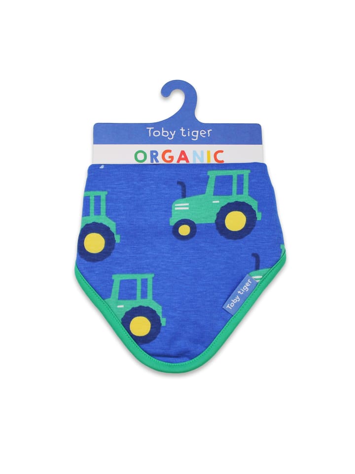 Toby Tiger Dreieckstuch mit Hillside Bauernhof Traktor Print in blau günstig kaufen 0