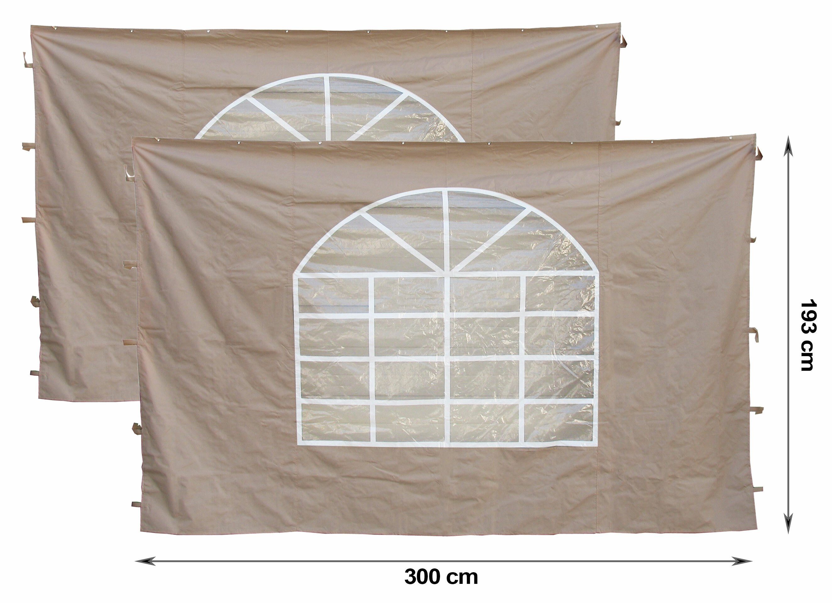 Grasekamp Pavillon Seitenwand Sahara 3x3m 2tlg.