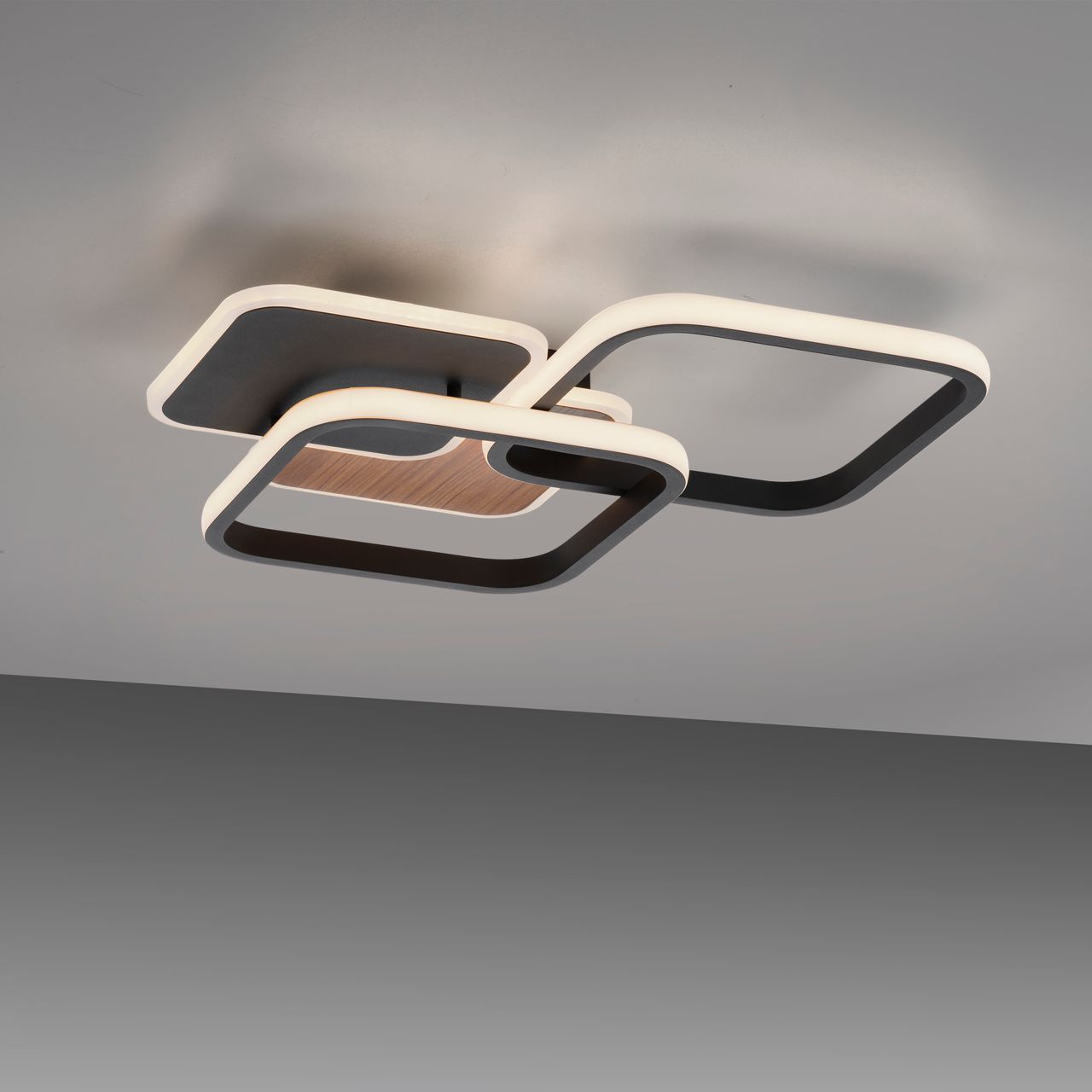 JUST LIGHT LED Deckenleuchte SEVENT, eckig, 1xLED-Board/36W/3000K, Innenleuchte, IP20