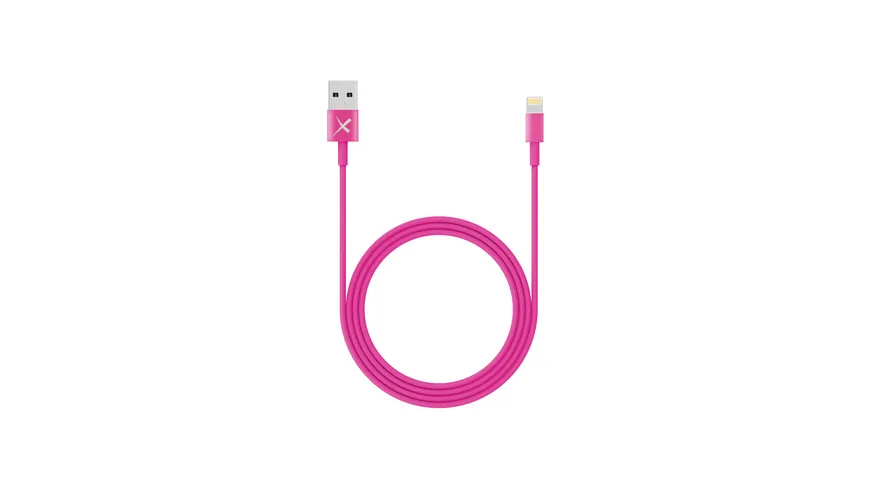 Xlayer Kabel Colour Line Lightning Lade/Sync-Kabel 1m Pink