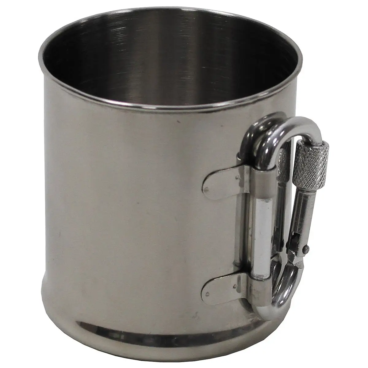 Edelstahl Tasse mit Karabiner, 220 ml