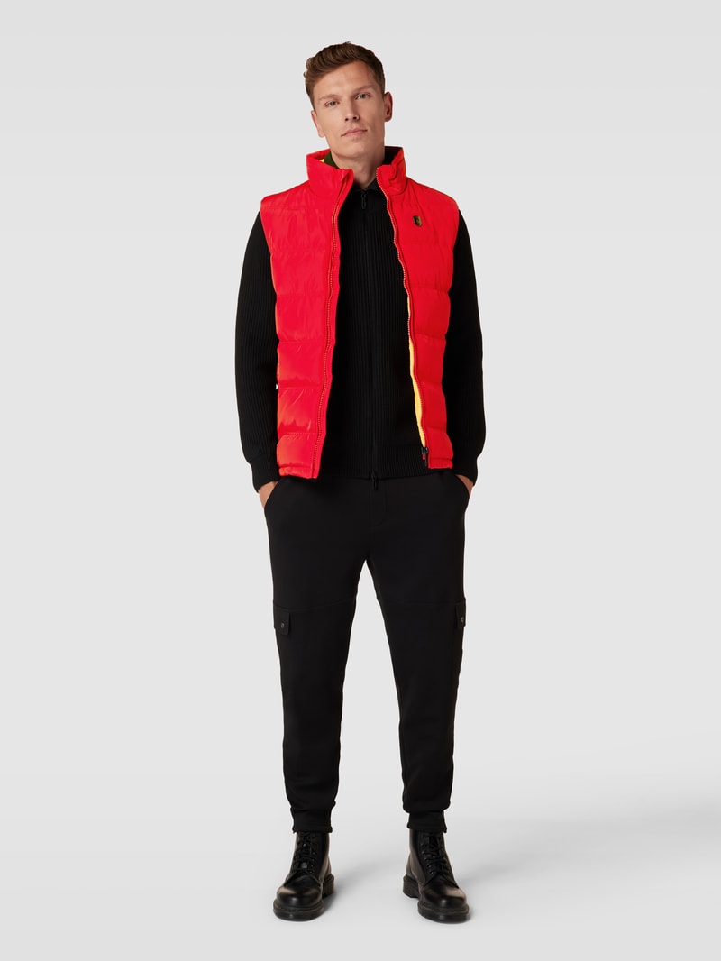 Steppweste mit Label-Applikation Modell 'SNOWDOME' in rot