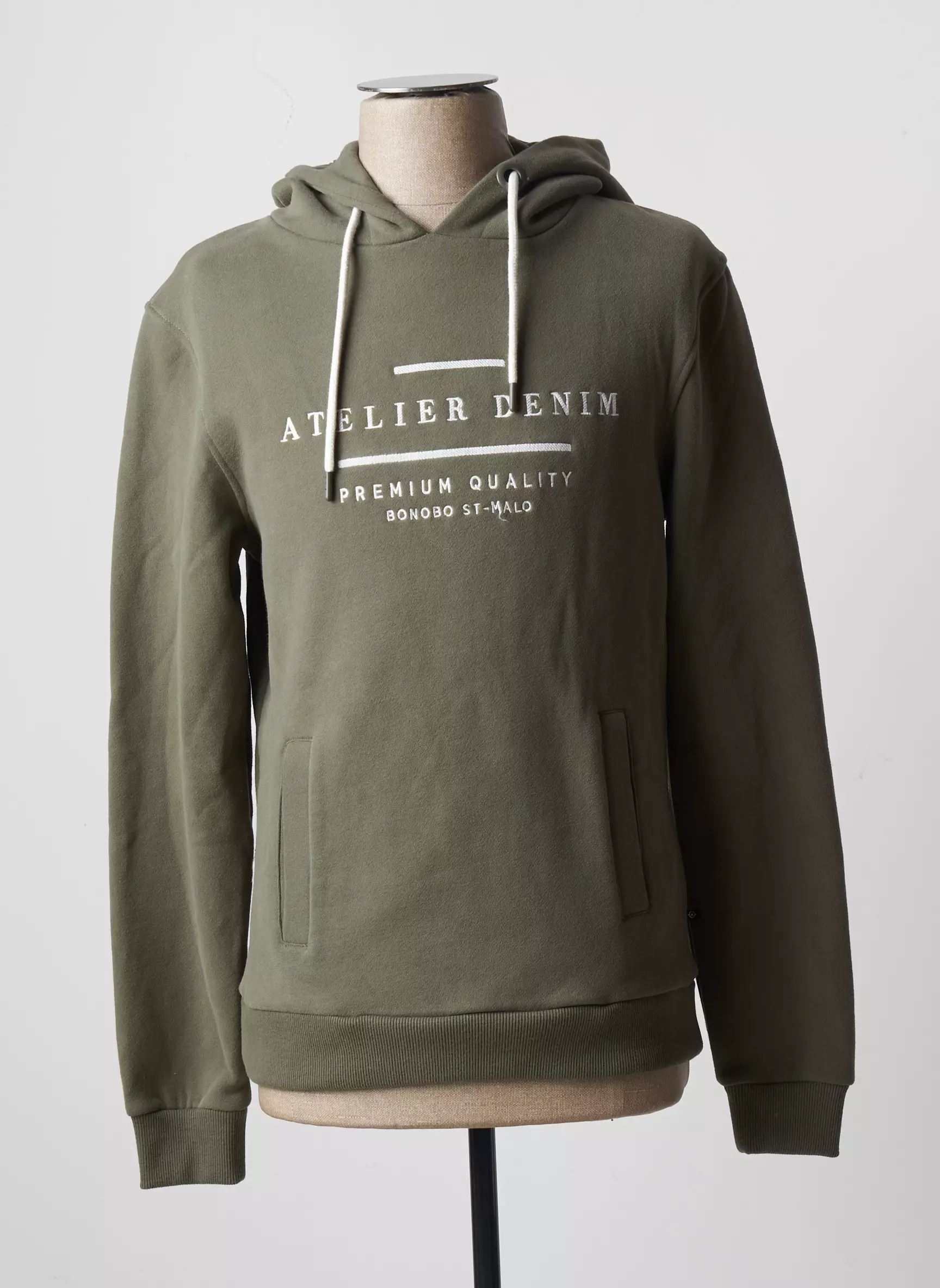 Bonobo Sweat Capuche Homme couleur vert