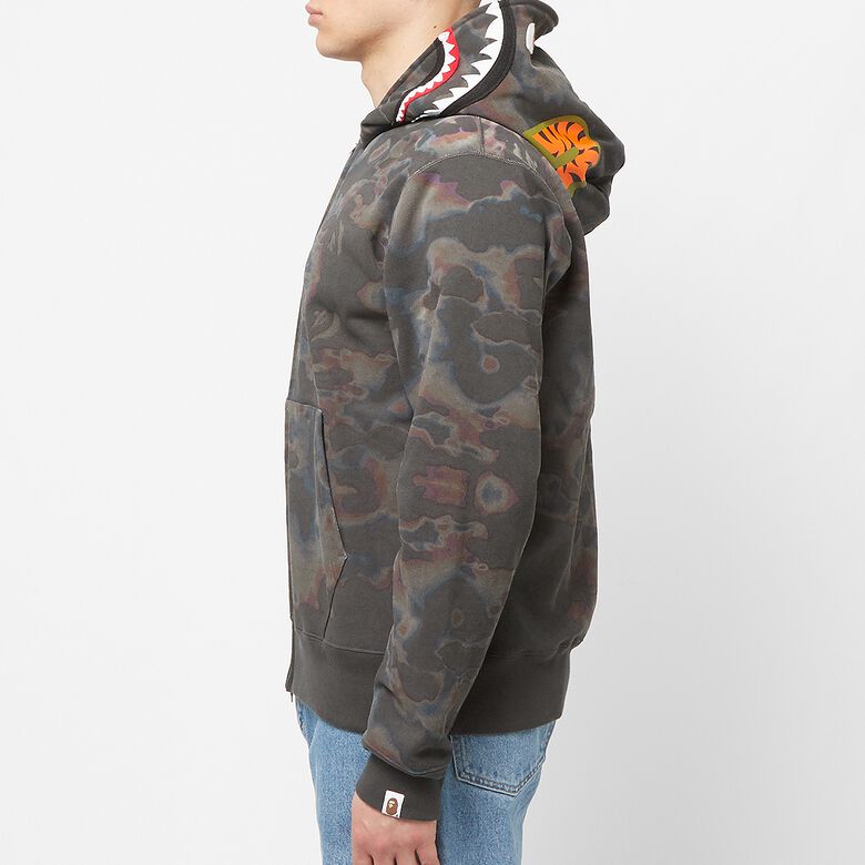 A Bathing Ape Babe Thermography Shark Full Zip Hoodie M Black