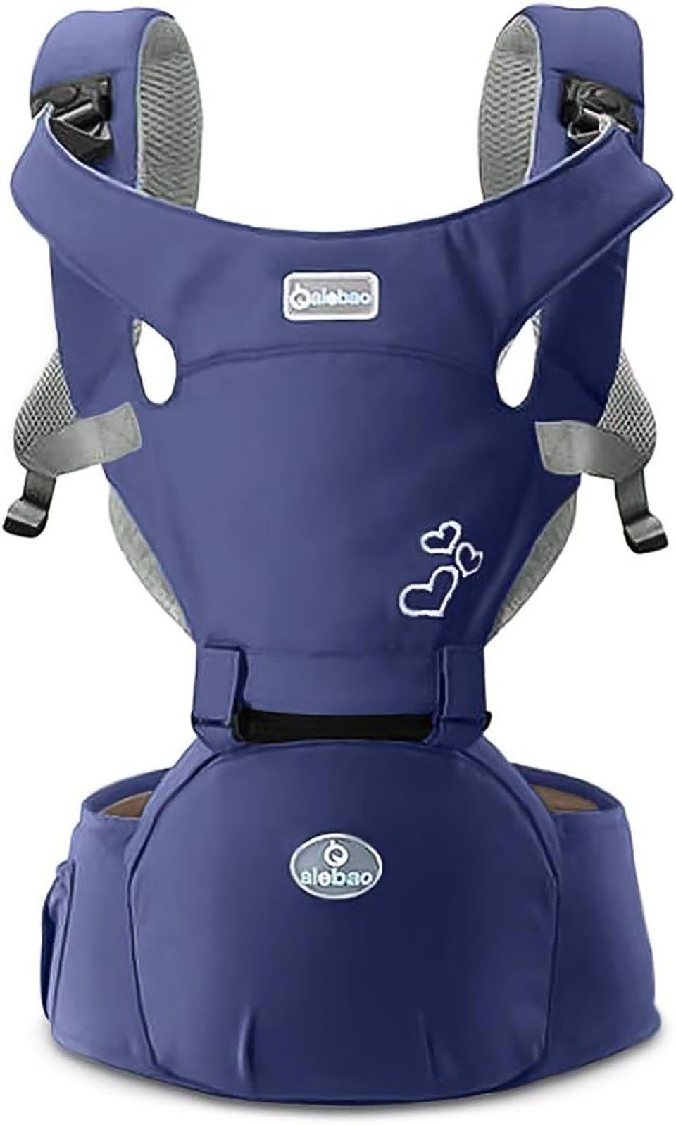 YUHRO Bauchtrage Premium Babytrage, multifunktional, ergonomisch, mit Hüftsitz., 100% Baumwolle, Schmetterlingsclip, für Babys ideal.