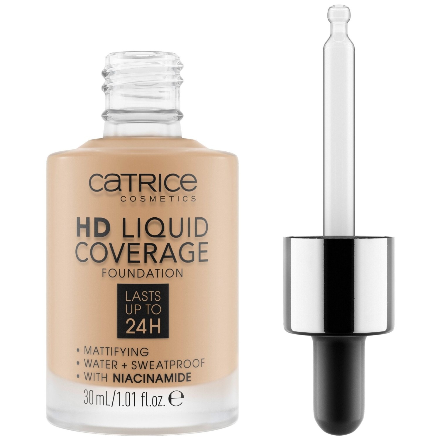 Fond de ten lichid cu acoperire Catrice HD 050 Rosy Ash