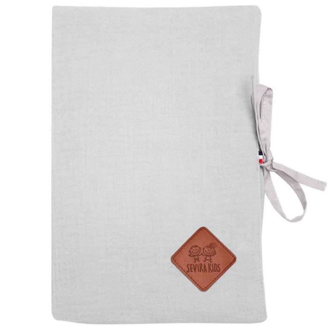 Protège carnet de santé en gaze de coton, Jeanne Gris clair TU Gris Clair gris
