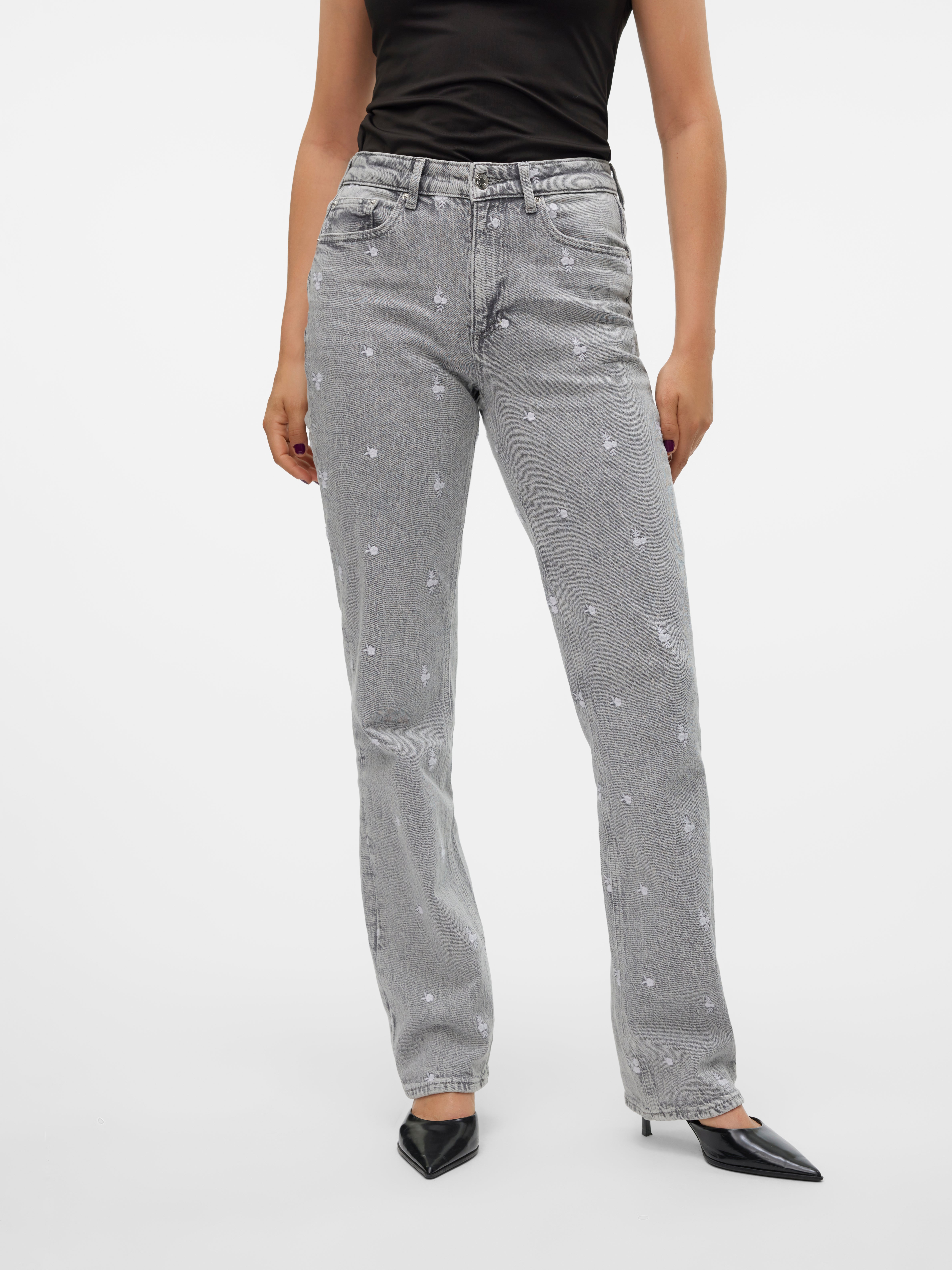 VMTESSA Hohe Taille Gerade geschnitten Jeans