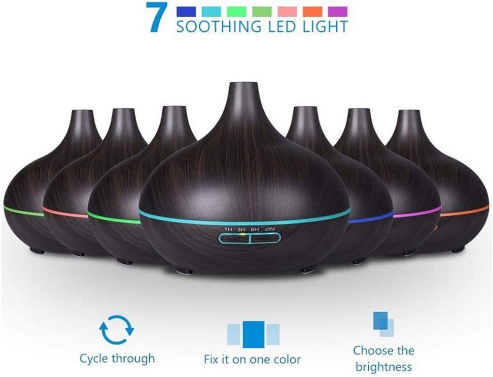 Mutoy Diffuser, Aroma Diffuser, 550ml, Aroma Ultraschall-Vernebler, 550,00 l Wassertank, Aroma sparsamen Ultraschall-Vernebler in kleine Duftspender verwandeln