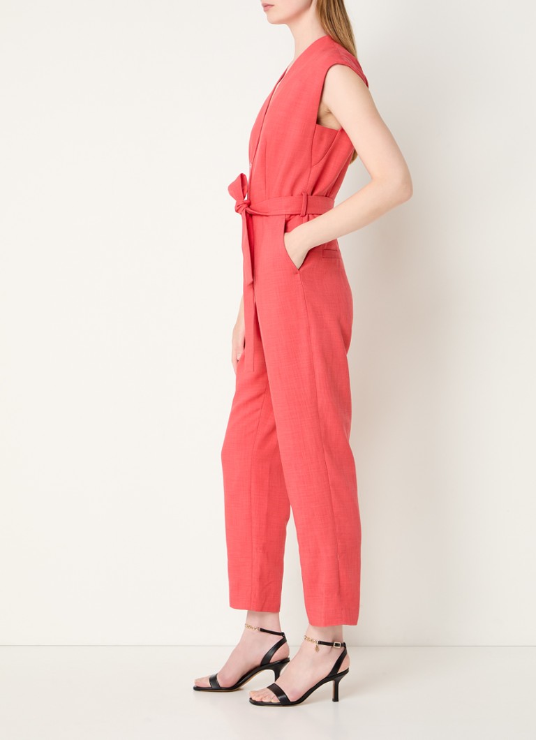 Tuta dritta Claudie Pierlot Joy con cintura e scollo a V