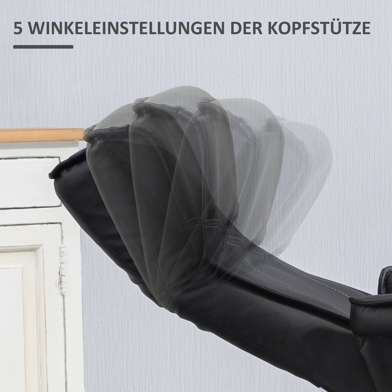 HOMCOM Relaxsessel mit Ottomane Ruhesessel mit Liegefunktion für Büro bis 150 kg