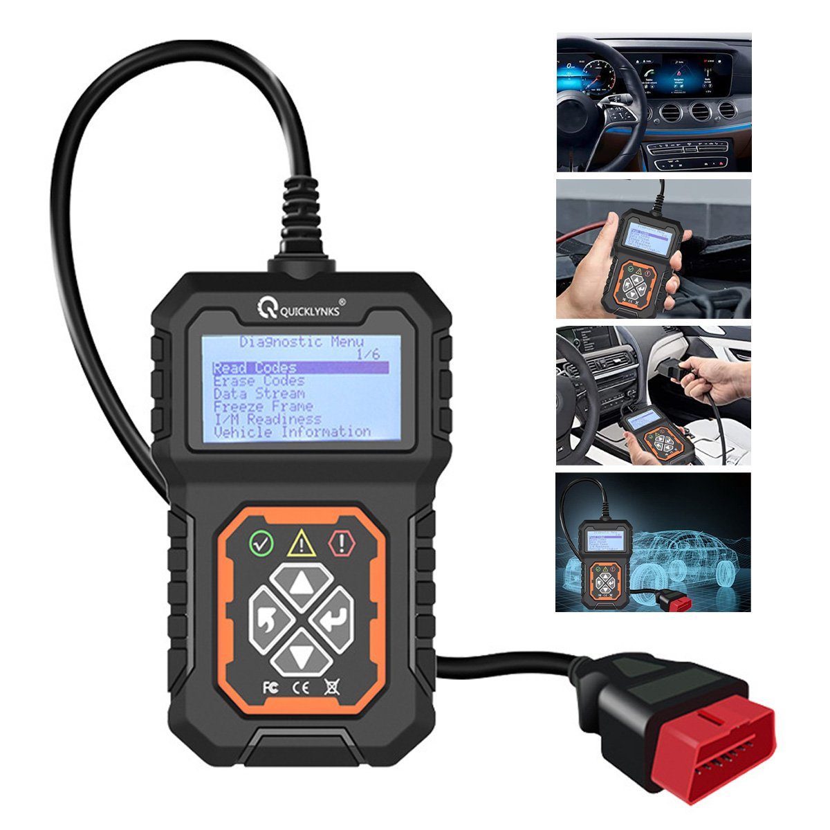 DOPWii OBD2-Diagnosegerät OBD2-Diagnosegerät, für alle OBD2 Protokollautos diagnostizieren