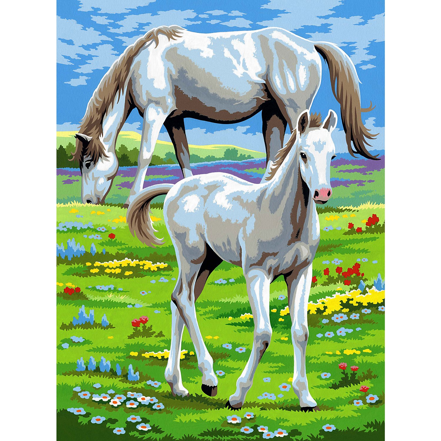 Malen nach Zahlen mit Acrylfarbe 
