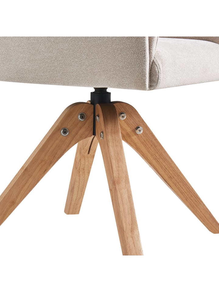 B&D Home Drehstuhl DAISY in Cremeweiß - (B)62 x (H)86 x (T)63 cm günstig kaufen onesize
