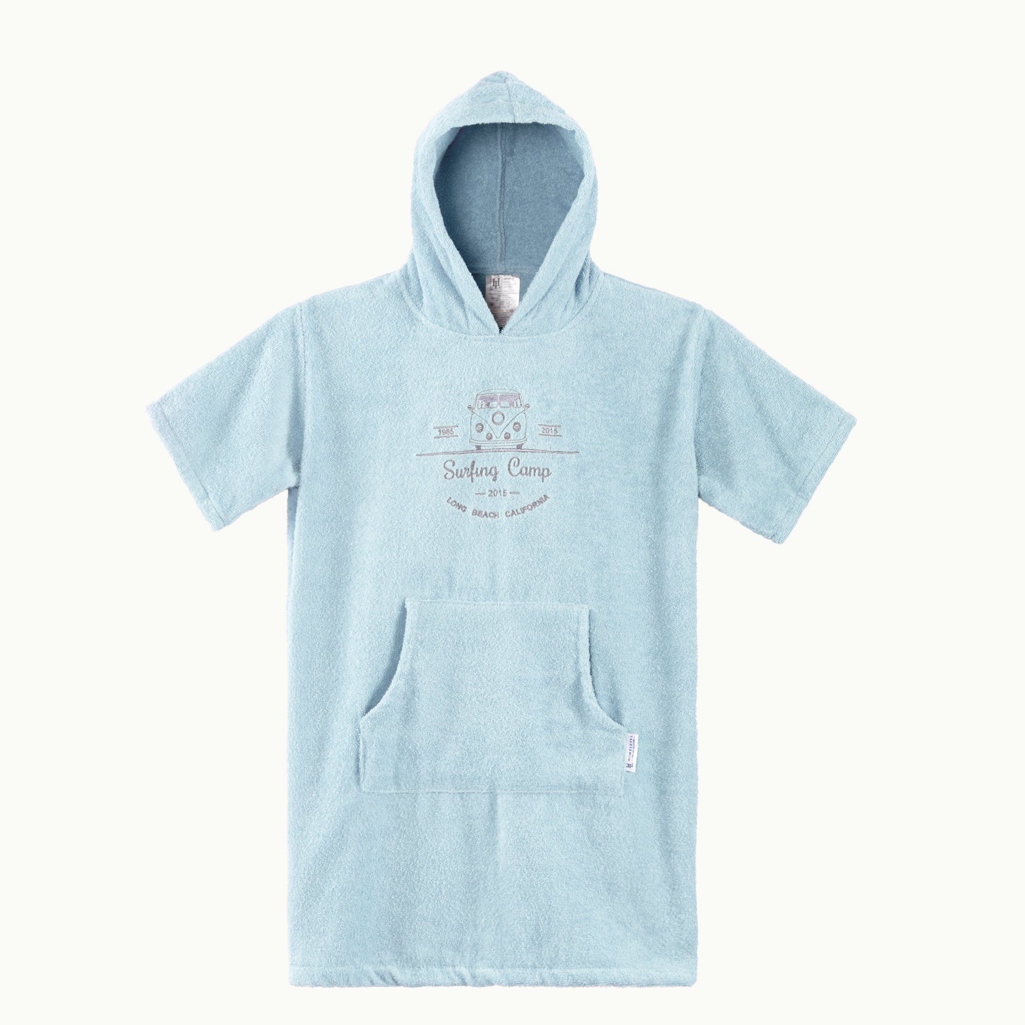 HOMELEVEL Bademantel Badeponcho Surfponcho für Kinder und Teenager mit Kapuze unisex, Baumwolle
