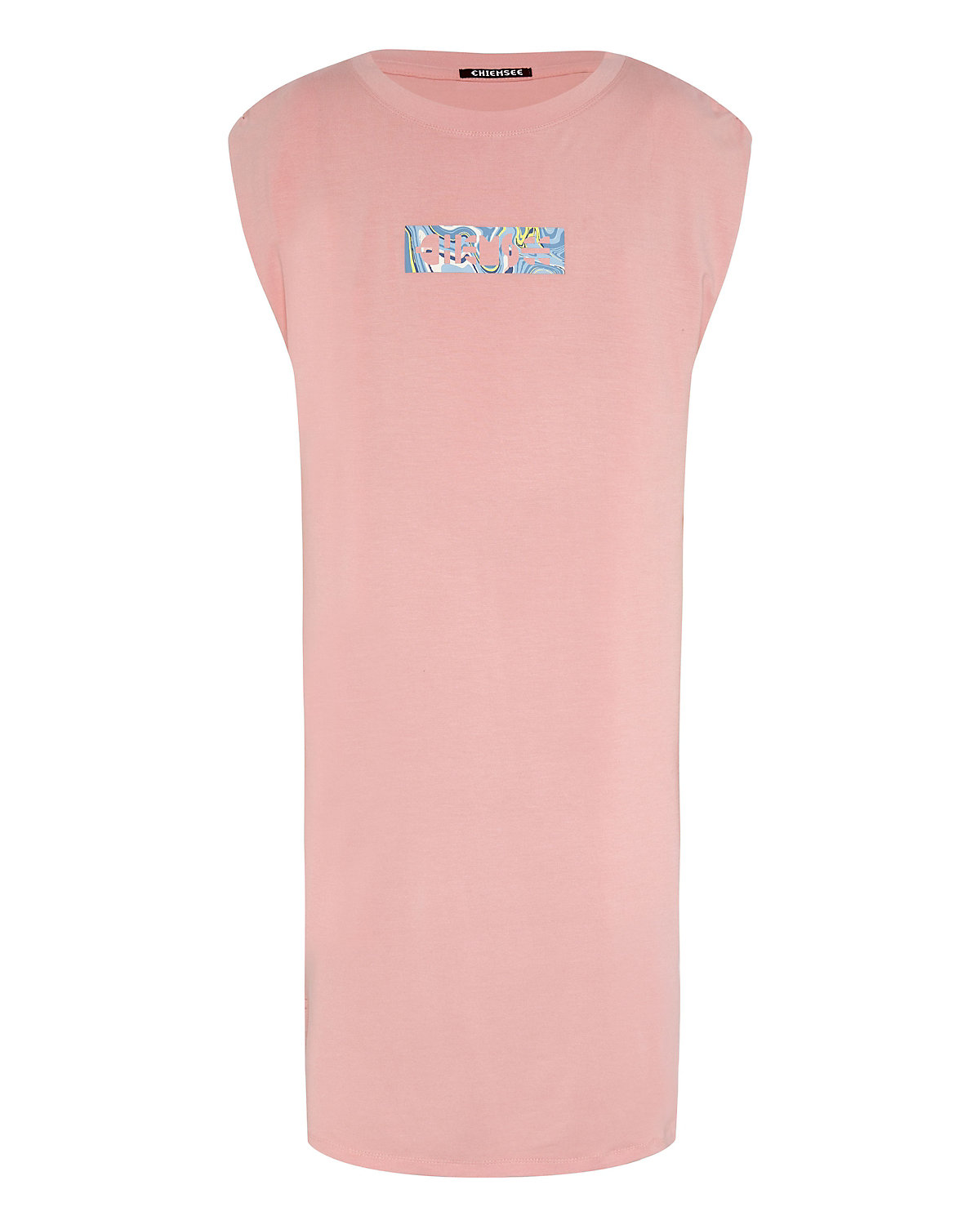 Jerseykleid mit buntem Logo Jerseykleider