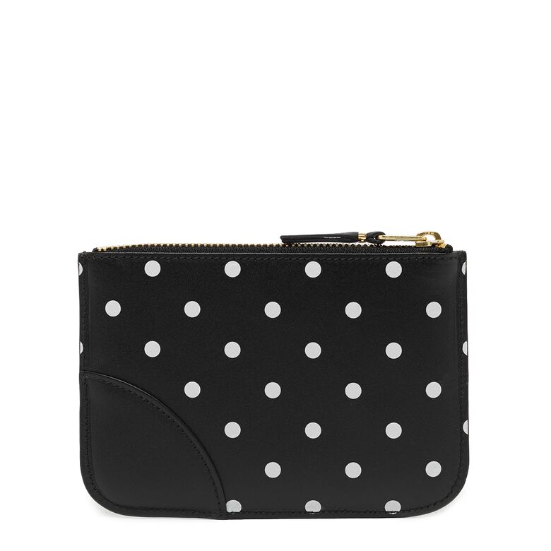 Comme des Garcons Wallet Dots Printed Leather Line black