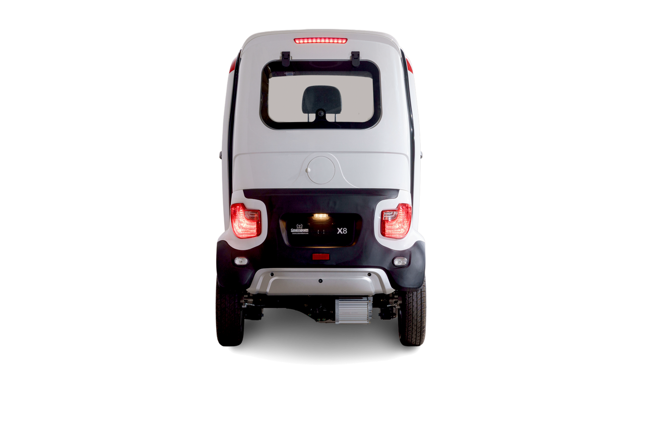 Stormborn X8 AC– 2 kW, Blei-Gel-Akku, Klima , 45 oder 25 km/h rot-weiß - Elektrokabinenroller