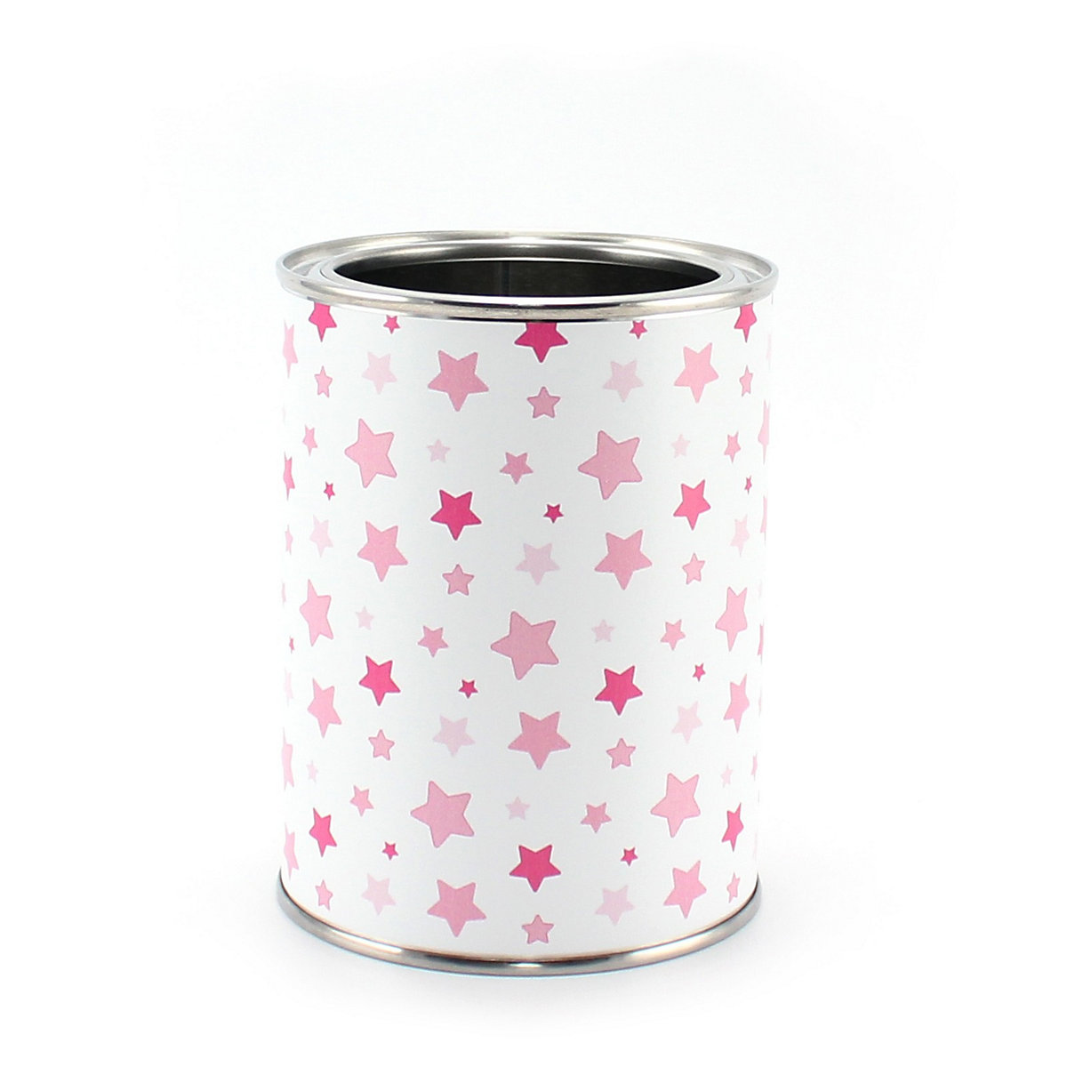 Stiftebecher Sterne rosa/pink inkl. 12 Dreikant Buntstiften Stifteköcher Stifteköcher