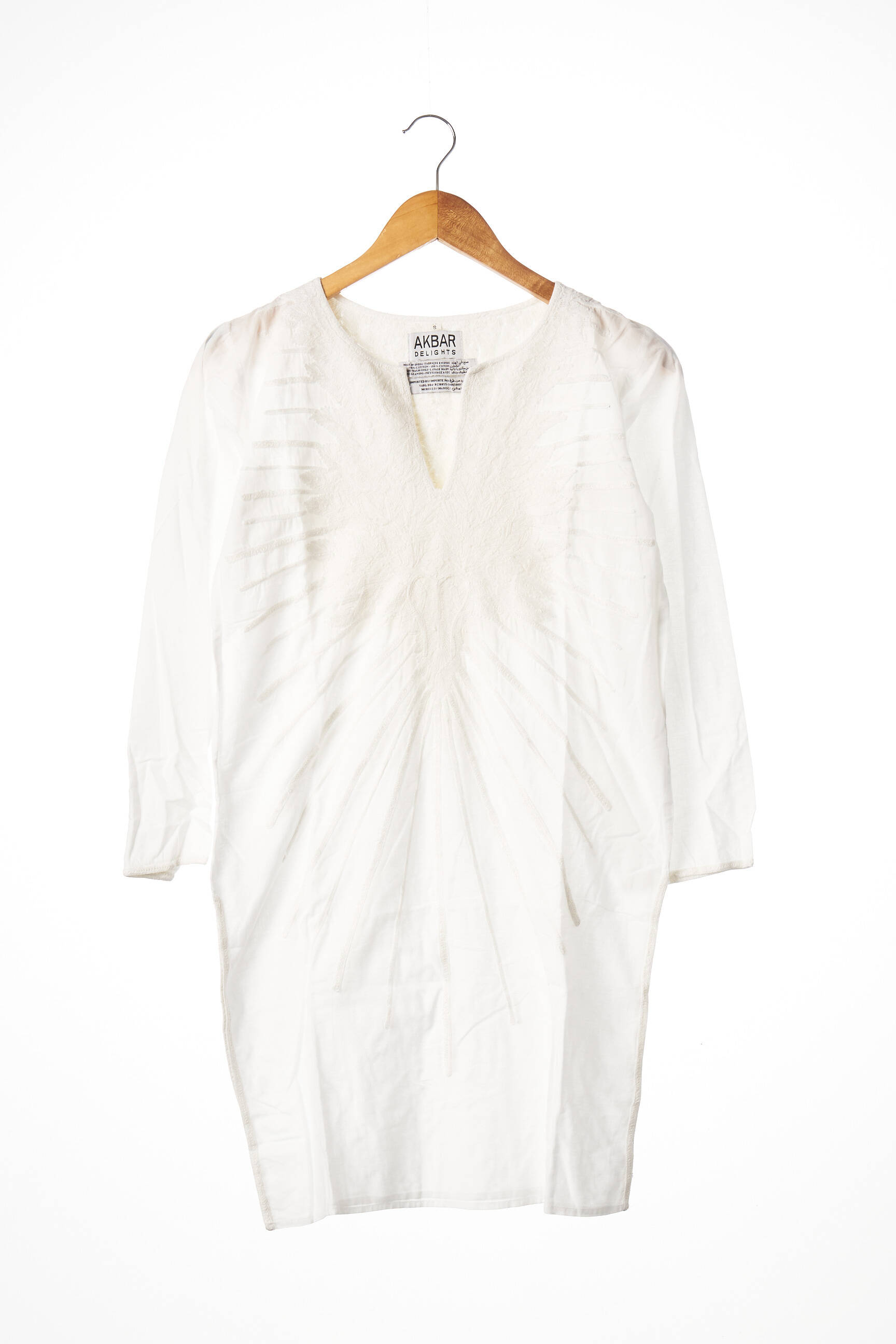Akbar Delights Tuniquemanchelongue Femme couleur blanc