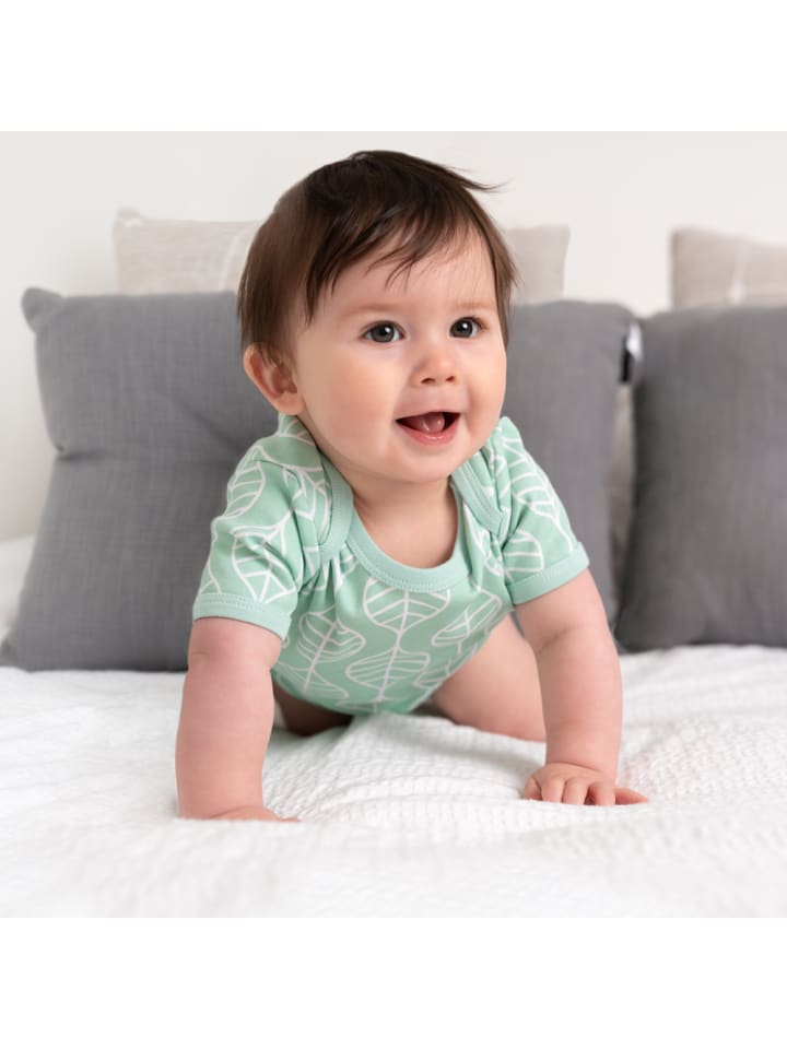 Schlummersack Bio Baby-Bodys kurzarm 5er-Pack in Hellgrün günstig kaufen