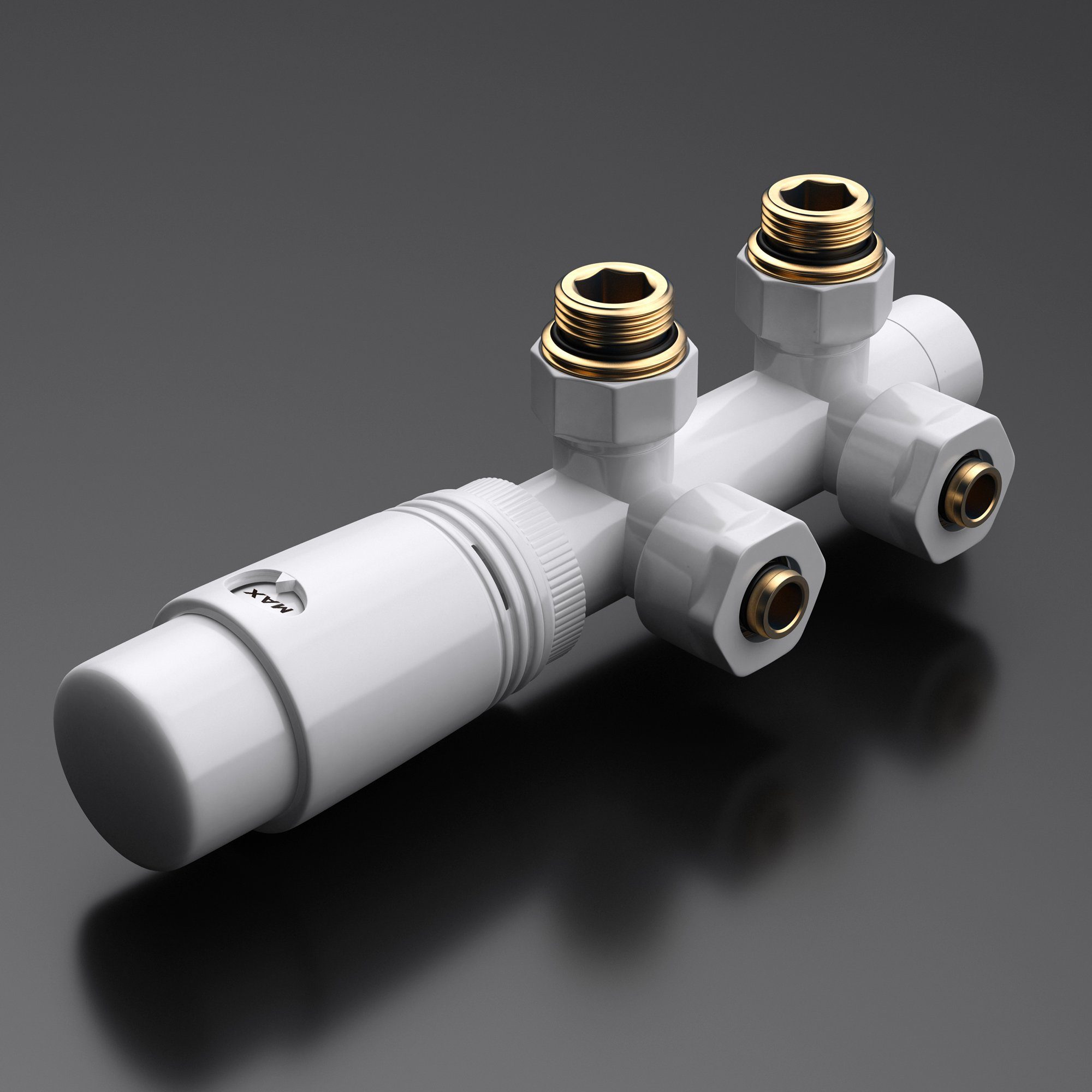 doporro Heizkörperthermostat doporro Design Anschlussventil Heizkörper Thermostat Mittelanschluss