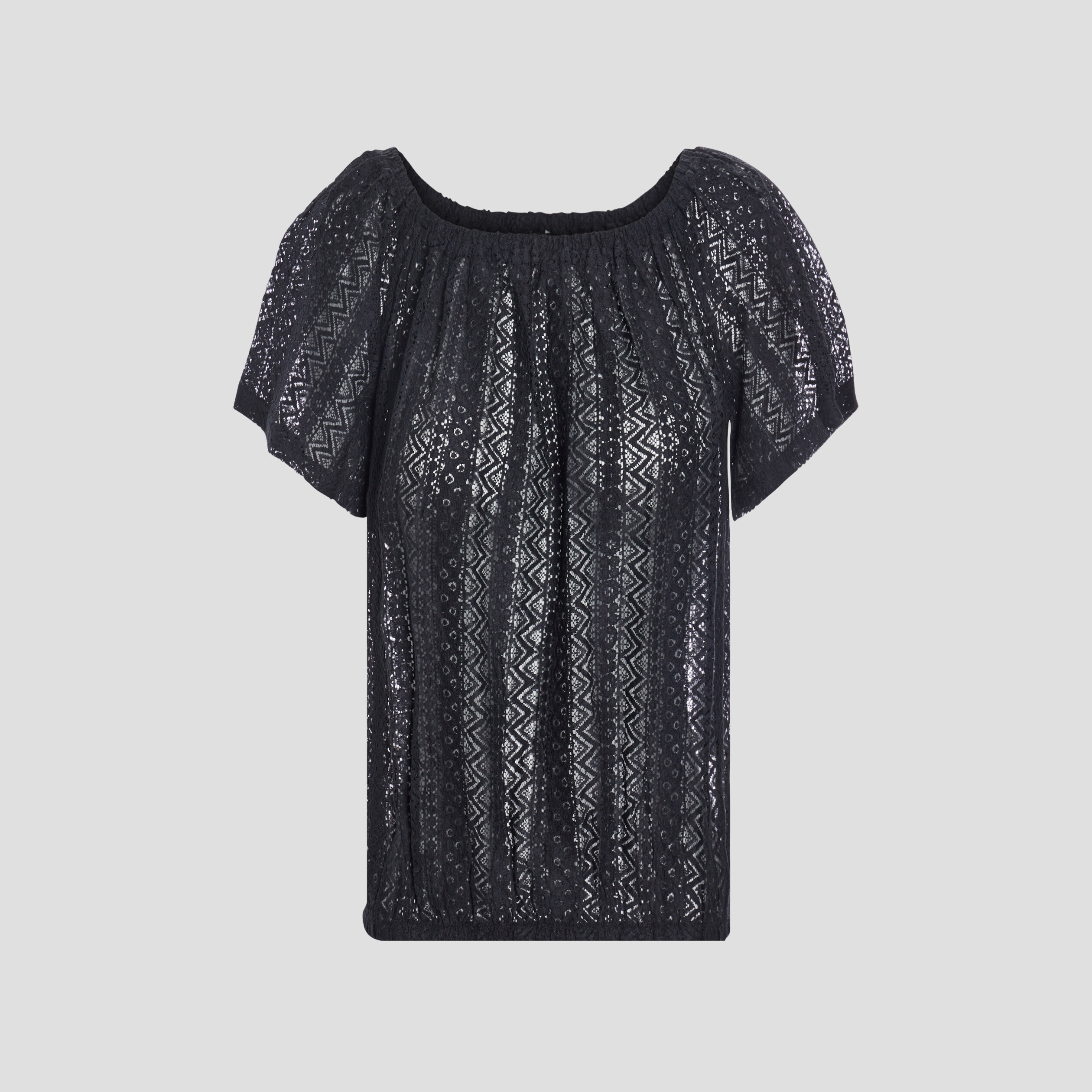 T-shirt manches courtes noir femme | La Halle