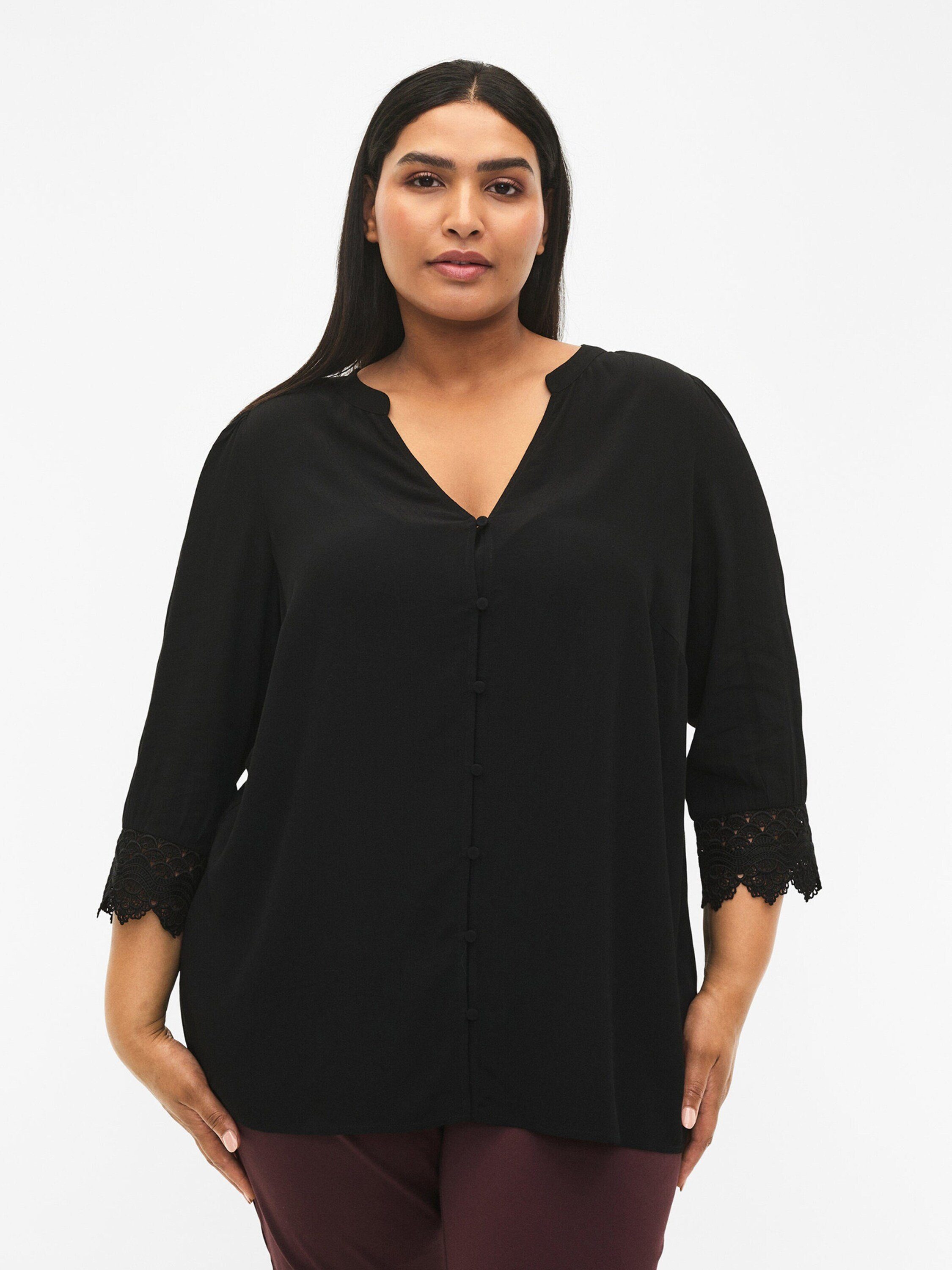 Zizzi Funktionsbluse MMISA (1-tlg) Spitze