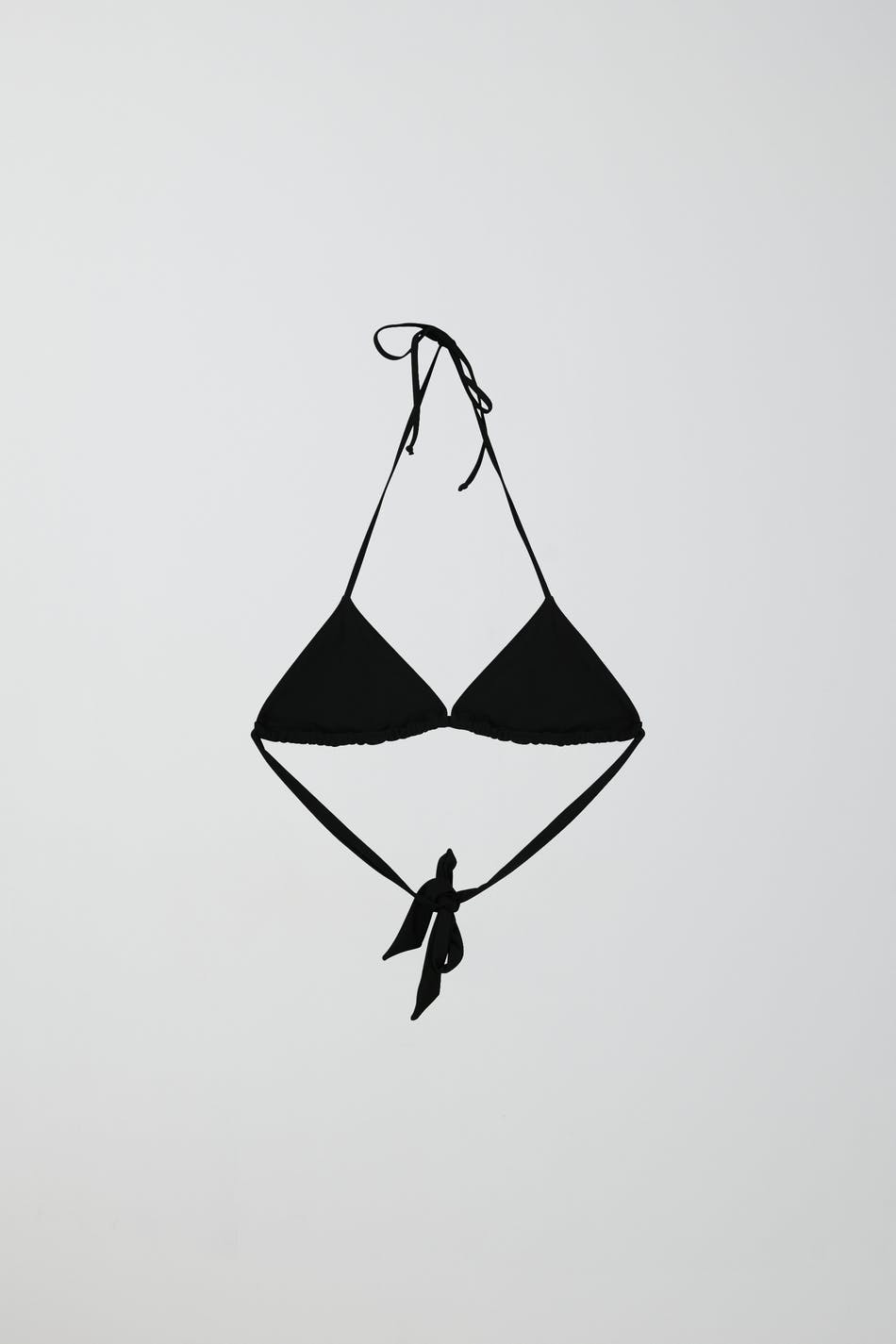 Tie halterneck triangle bikini
