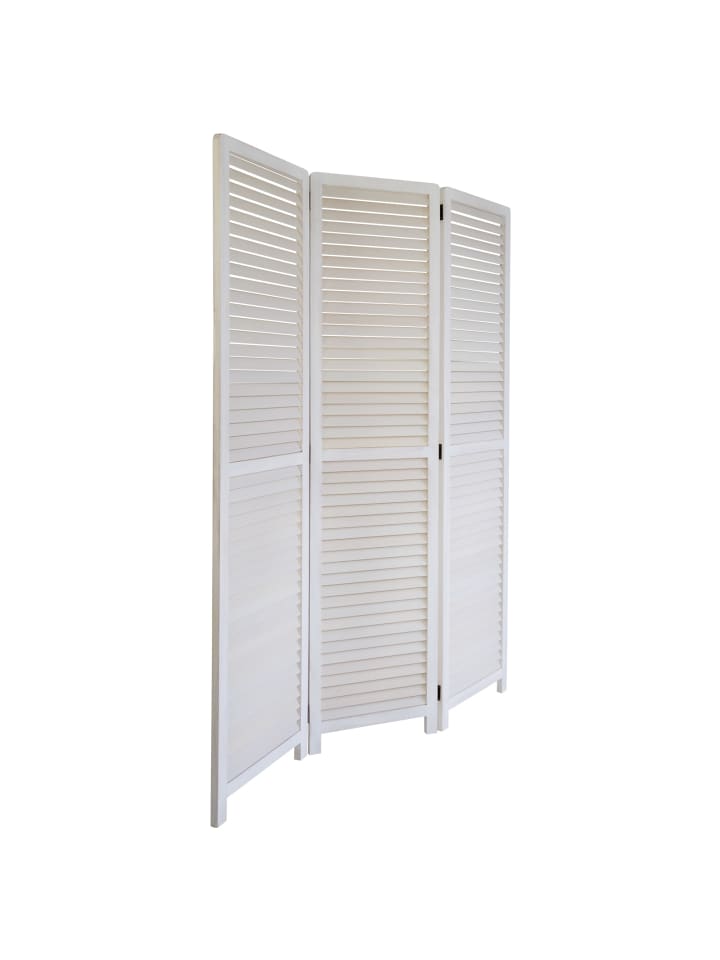 Homestyle4u 3-tlg. Paravent in Weiß 120x170 günstig kaufen onesize