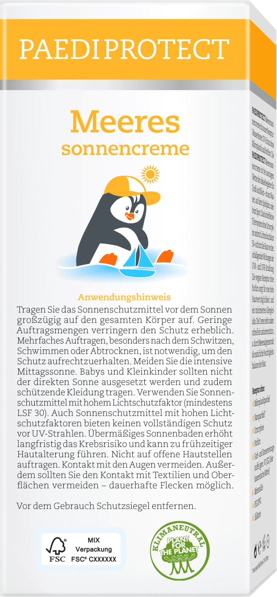 Sonnencreme Meer, LSF 50+, 75 ml