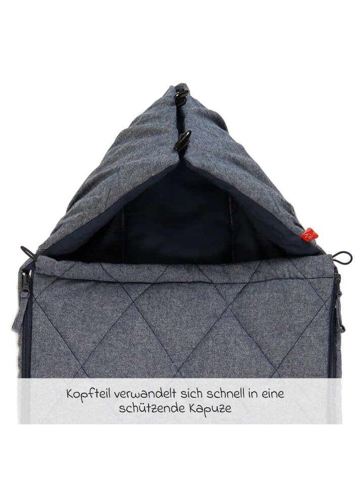 Kaiser Sommer-Fußsack Nikko - Navy Melange in blau günstig kaufen onesize