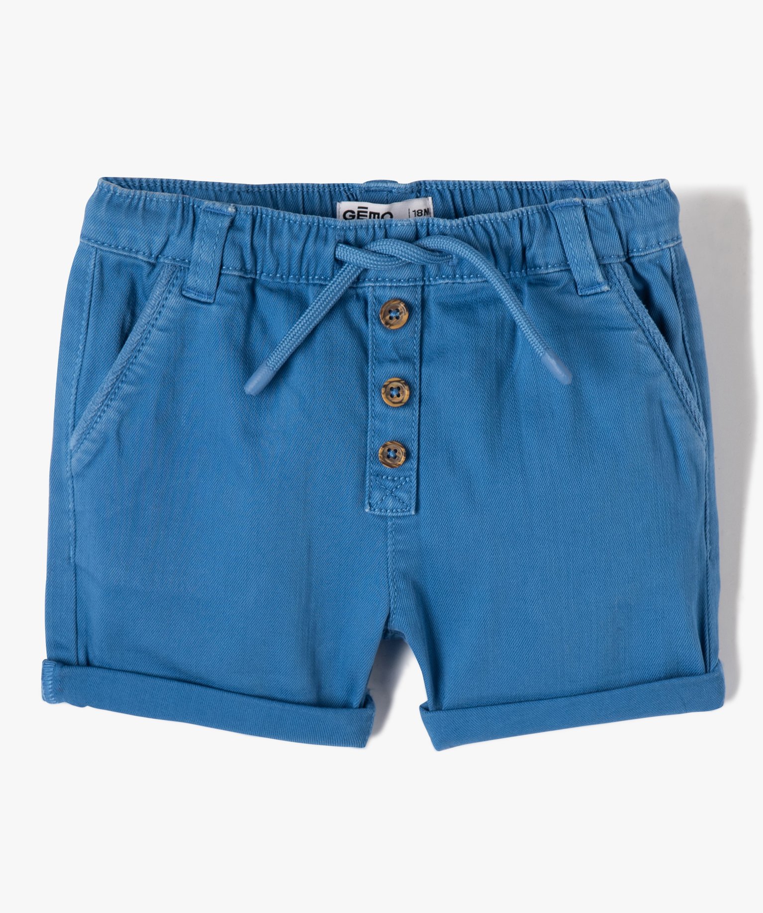 Short bébé Garçon en denim coloré bleu | GEMO