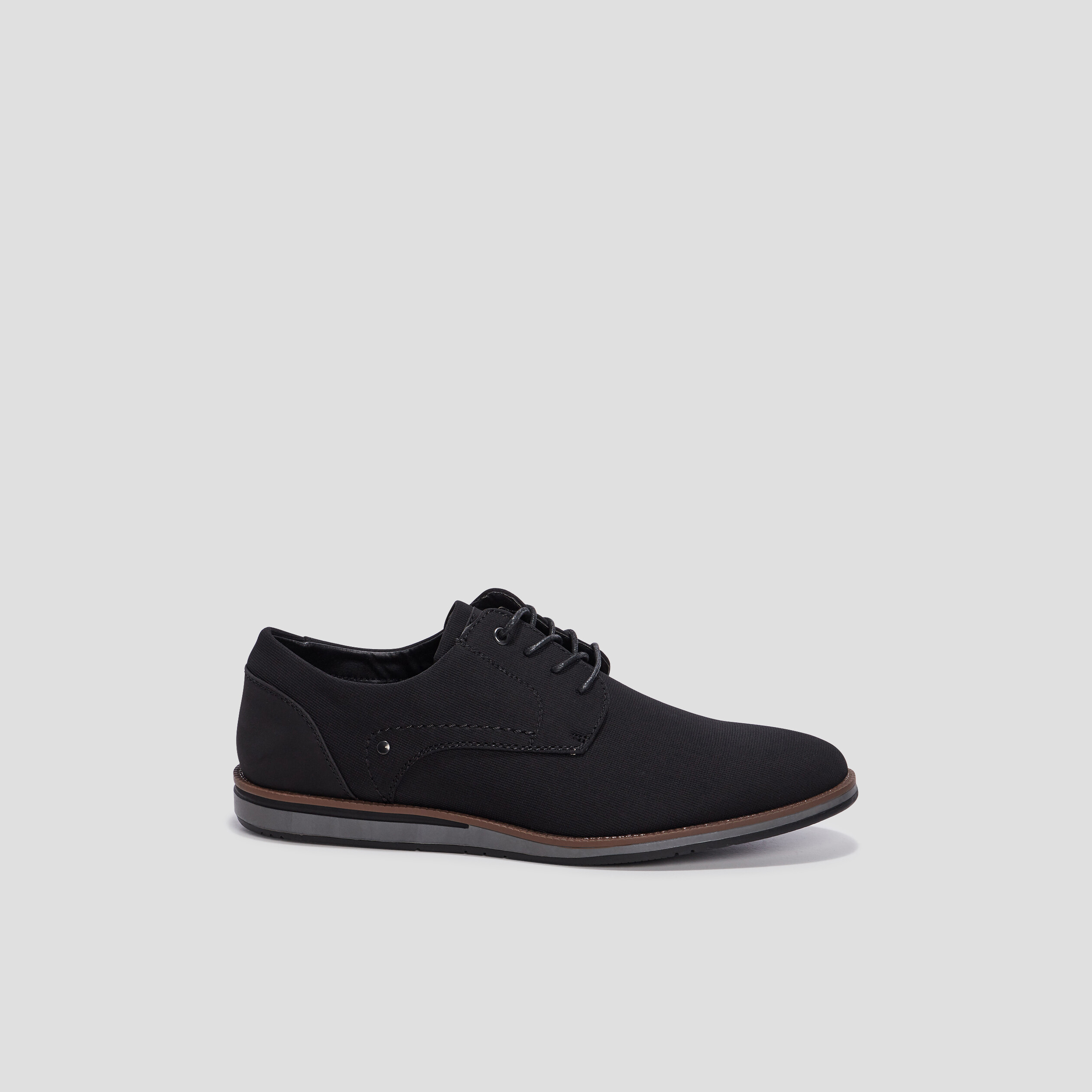 Derbies plates à lacets noir homme | La Halle