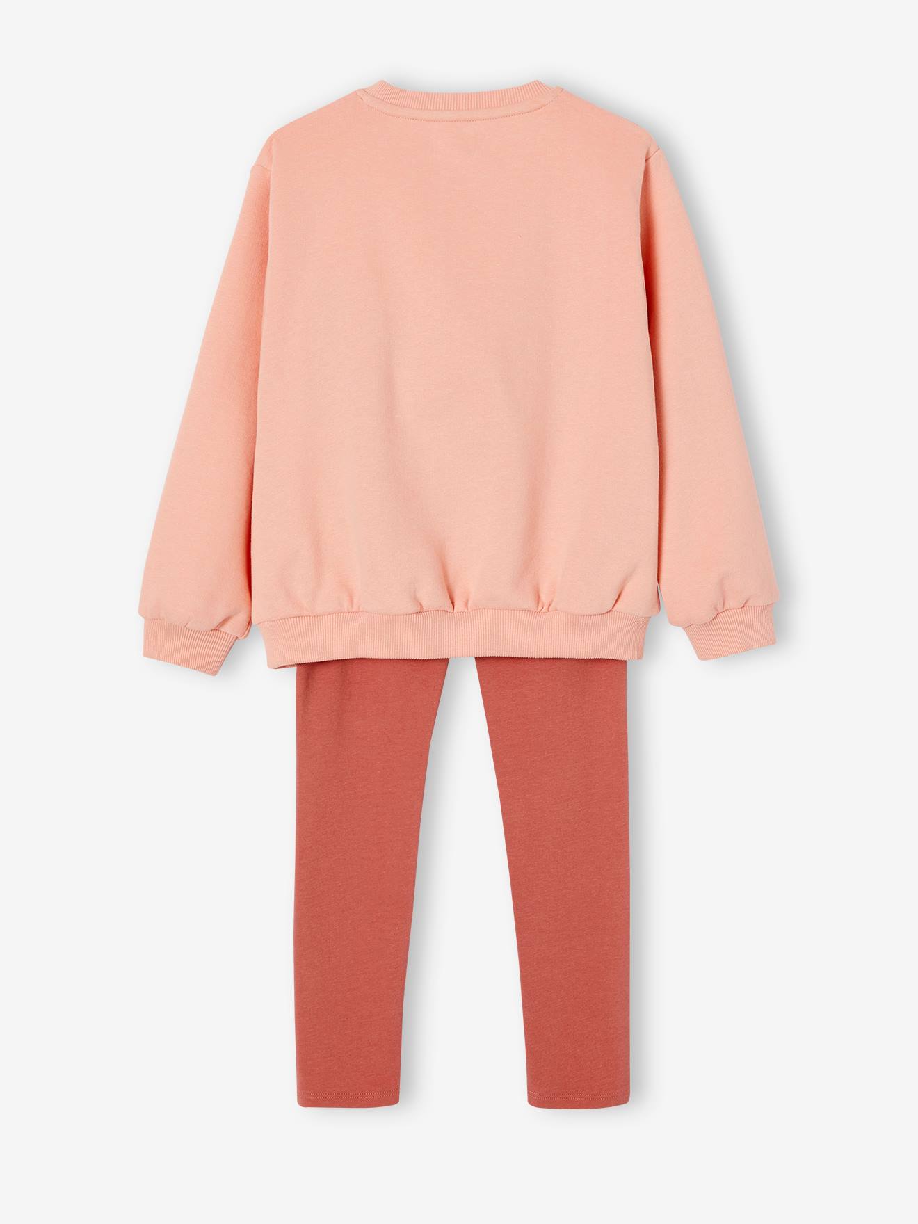 Vertbaudet Mädchen Sport-Set: Sweatshirt & Leggings - wollweiß
