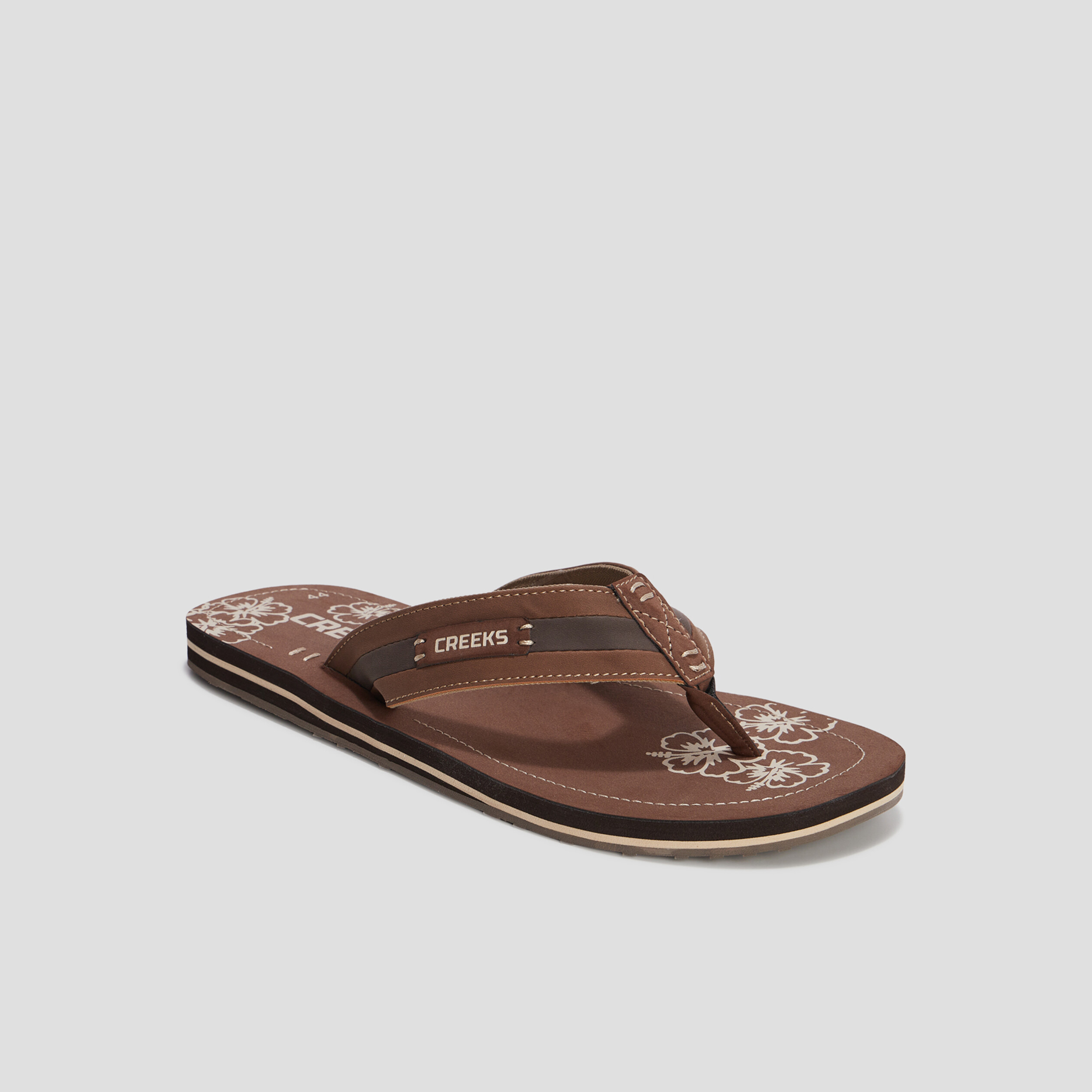 Mules tong Creeks marron homme | La Halle