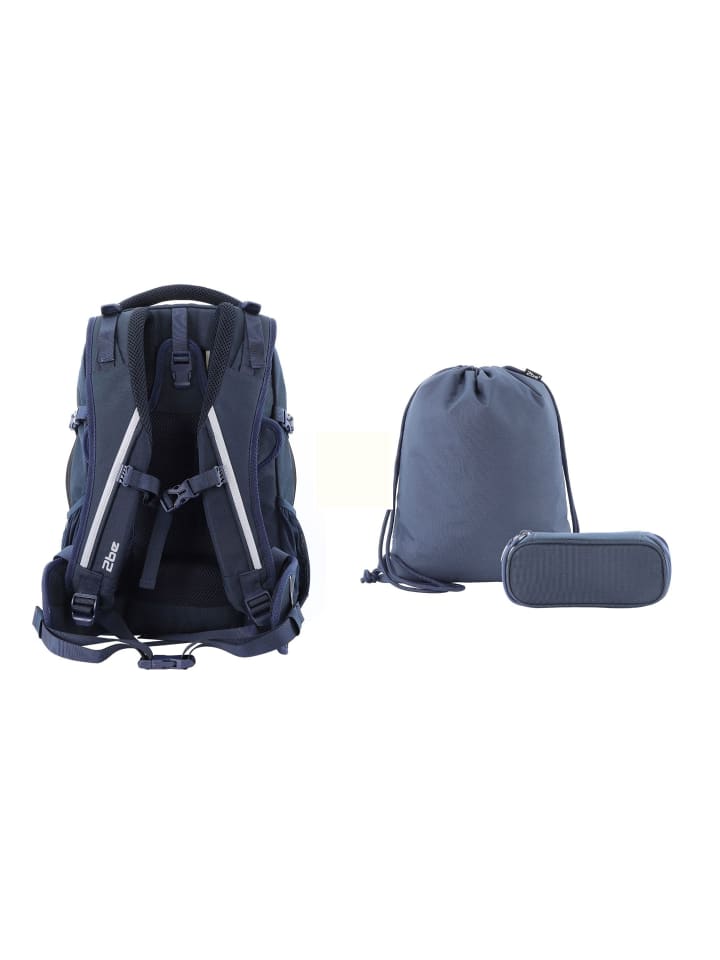 2Be 3er Set Schulrucksack Navy Blue in Navy Blue günstig kaufen onesize