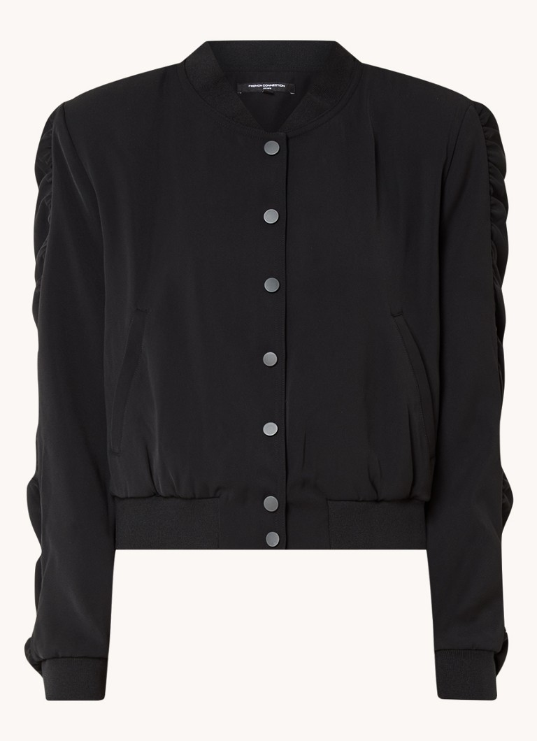 French Connection Harrie bomber jacket with side pockets and shoulder pads