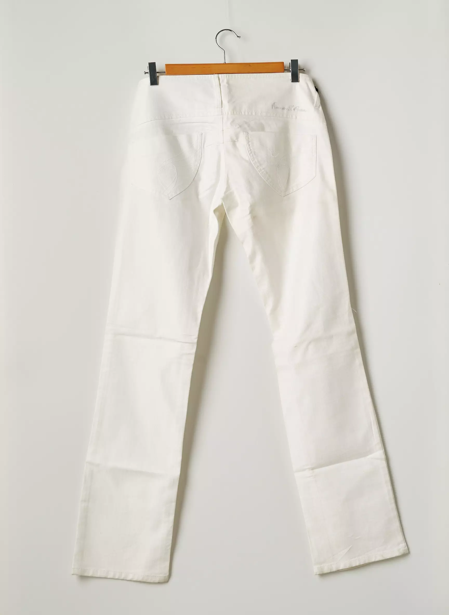Freeman T Porter Jeans Coupe Droite Femme couleur blanc