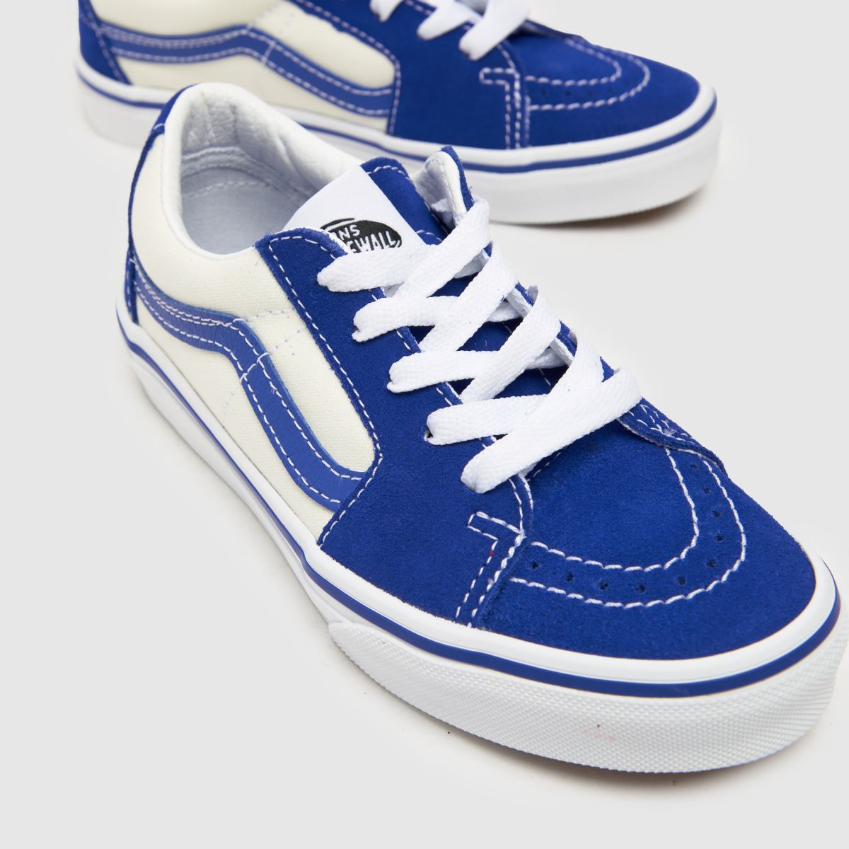 Vans vita & blå sk8-low juniorsneakers