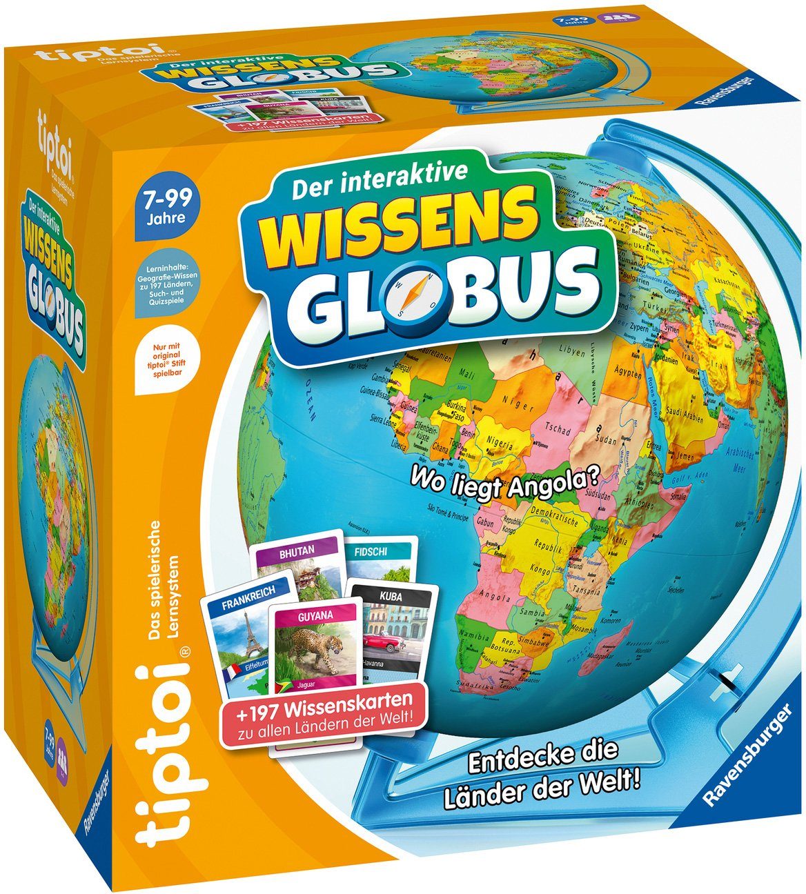 Ravensburger Globus tiptoi® Der interaktive Wissens-Globus, Made in Europe, FSC® - schützt Wald - weltweit