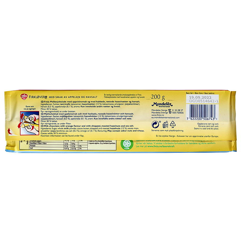 Freia Firkløver m/appelsin & havsalt 200 g
