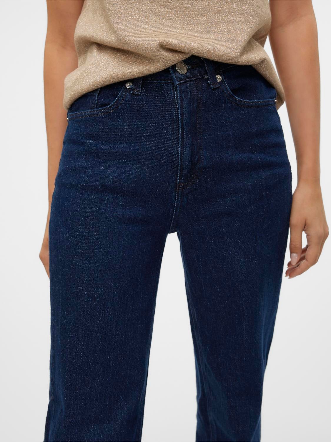 VMTESSA Hohe Taille Weit geschnitten Jeans