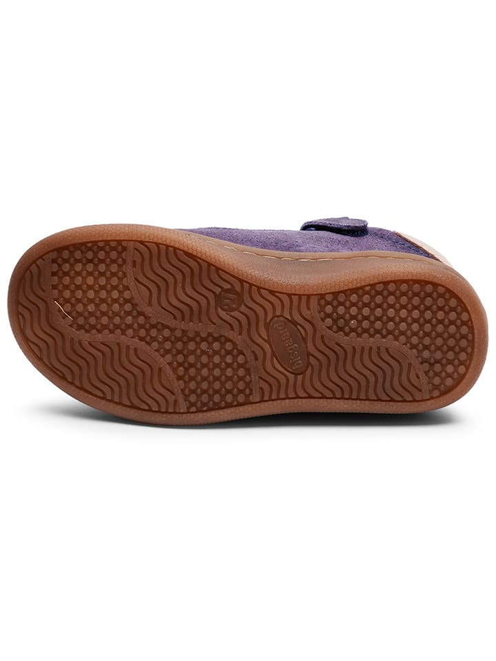 bisgaard Leder-Sneakers in Lila/ Gold günstig kaufen